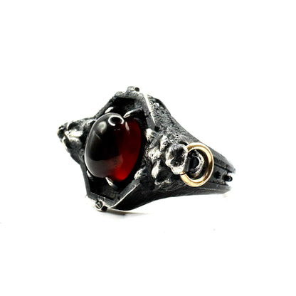 Garnet Sanctum Ring in Sterling Silver