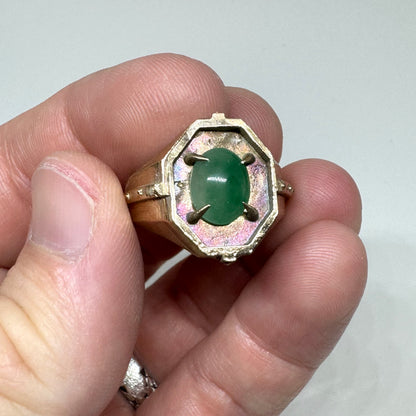 Citadel Ring With Aventurine in Bronze