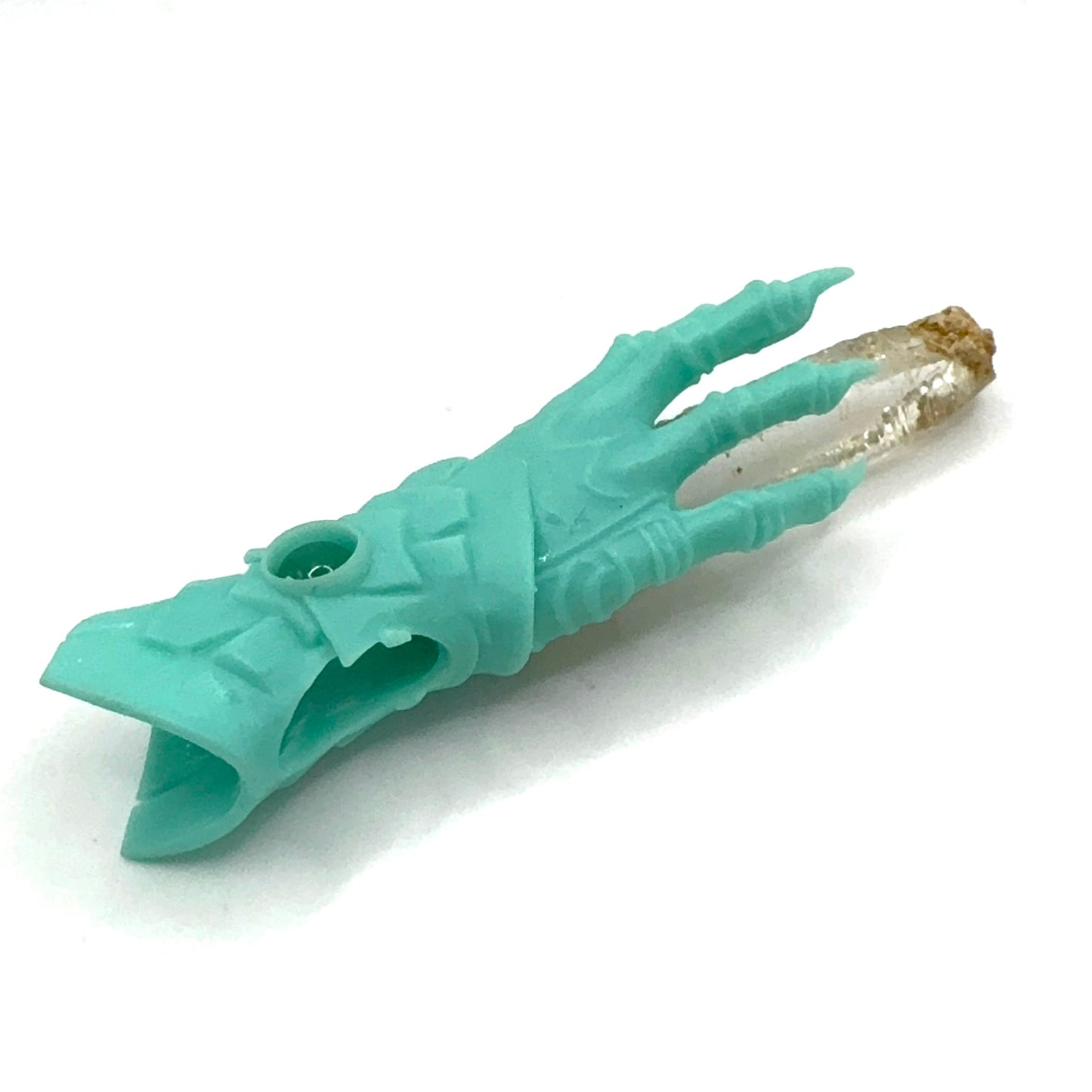 TO BE CAST -  Abaddon Pendant In sterling Silver And Lemurian Quartz And Green Onyx