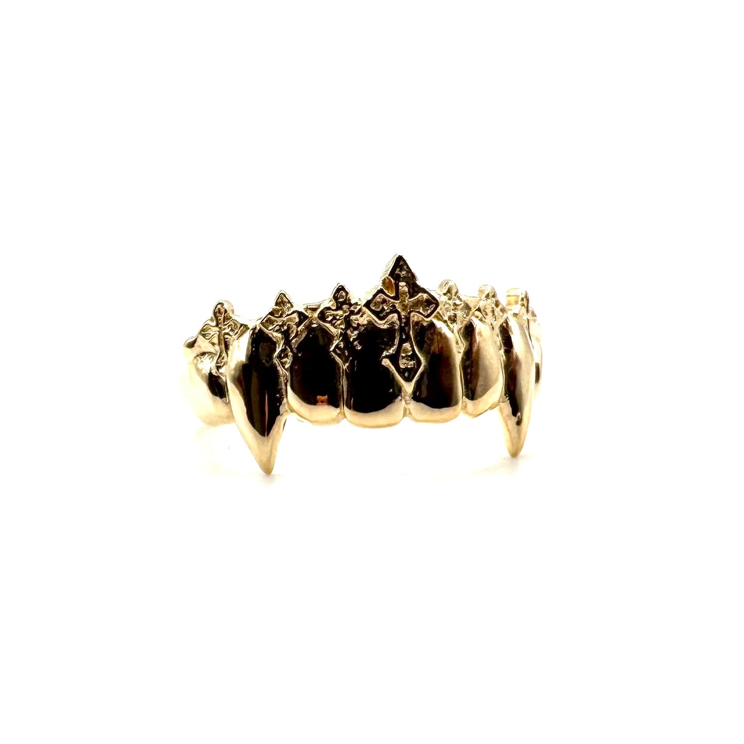 Vampire Fang Ring in 14k Gold