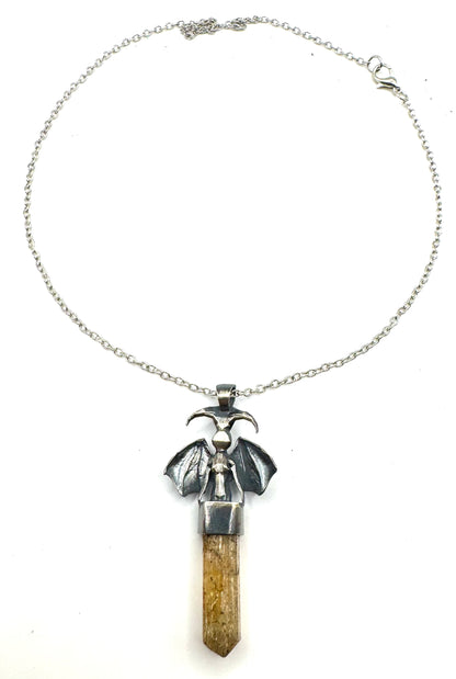 Lilith’s Sword Imperial Topaz Necklace in Sterling Silver