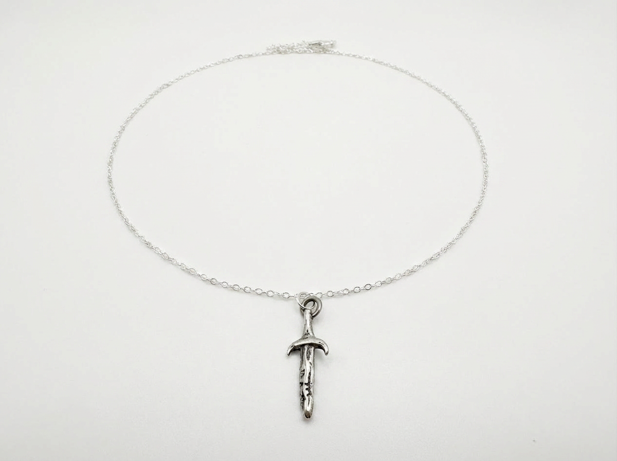 The Sword of Damocles Pendant in Sterling Silver