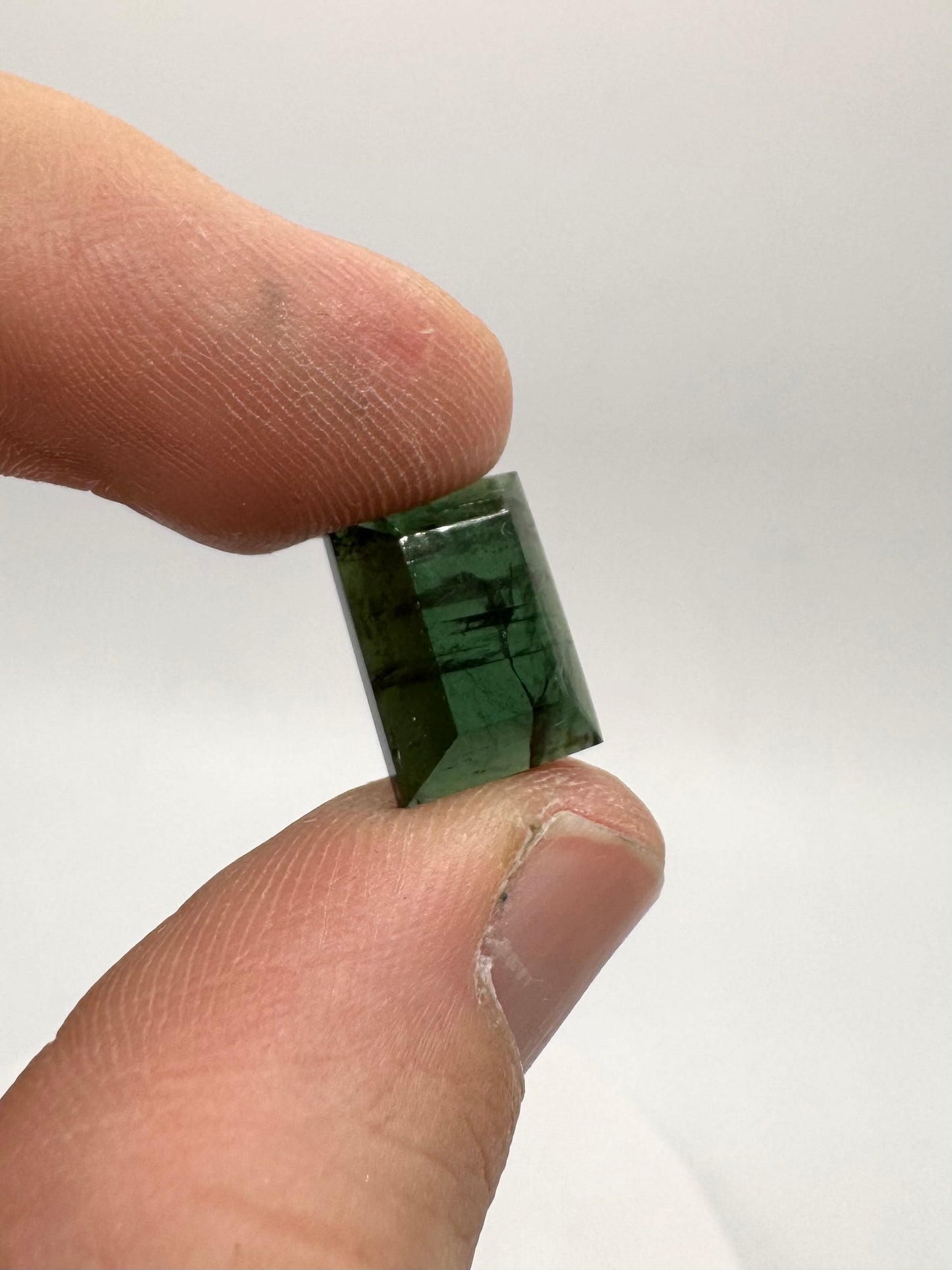 TO BE CAST - Brutalist Ring With Tourmaline In sterling Silver