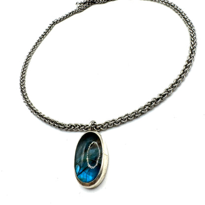 Labradorite Ancient Kings’ Necklace Sterling Silver and Stainless Steel