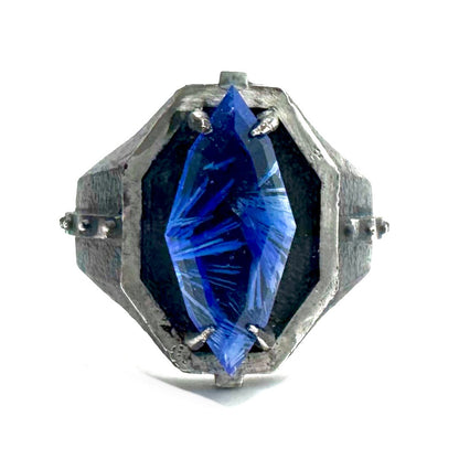 Citadel Ring With Blue Bridewell in Sterling Silver