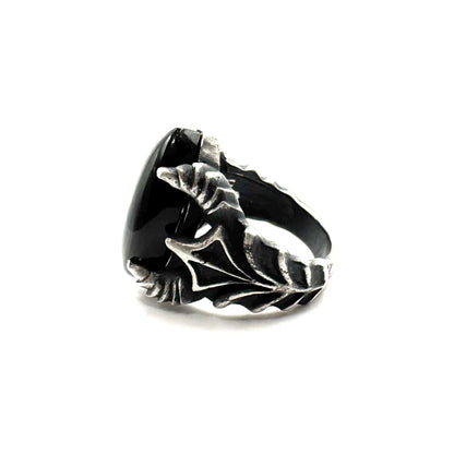 PREORDER - Abaddon Ring With Black Onyx In Sterling SIlver