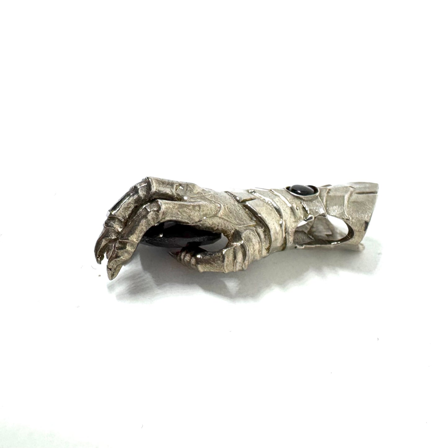 Abaddon Small Bronze Pendant Garnet and Onyx