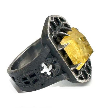 The Oracle Ring With Citrine in Sterling Silver