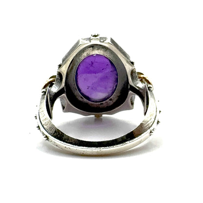 Amethyst Citadel Ring in Sterling Silver