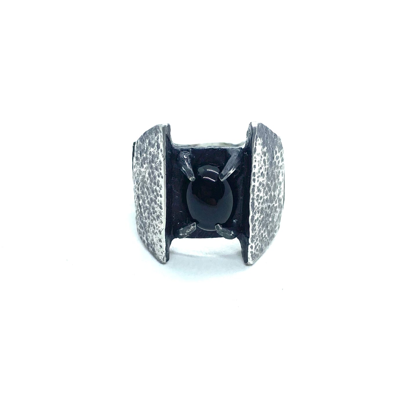 Blackguard’s Ring with Black Onyx in Sterling Silver