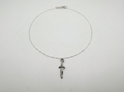 The Sword of Damocles Pendant in Sterling Silver