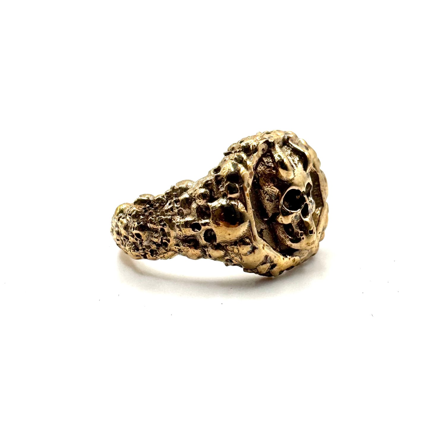 Lurking Lich Skull Ring Skull Ring Bronze