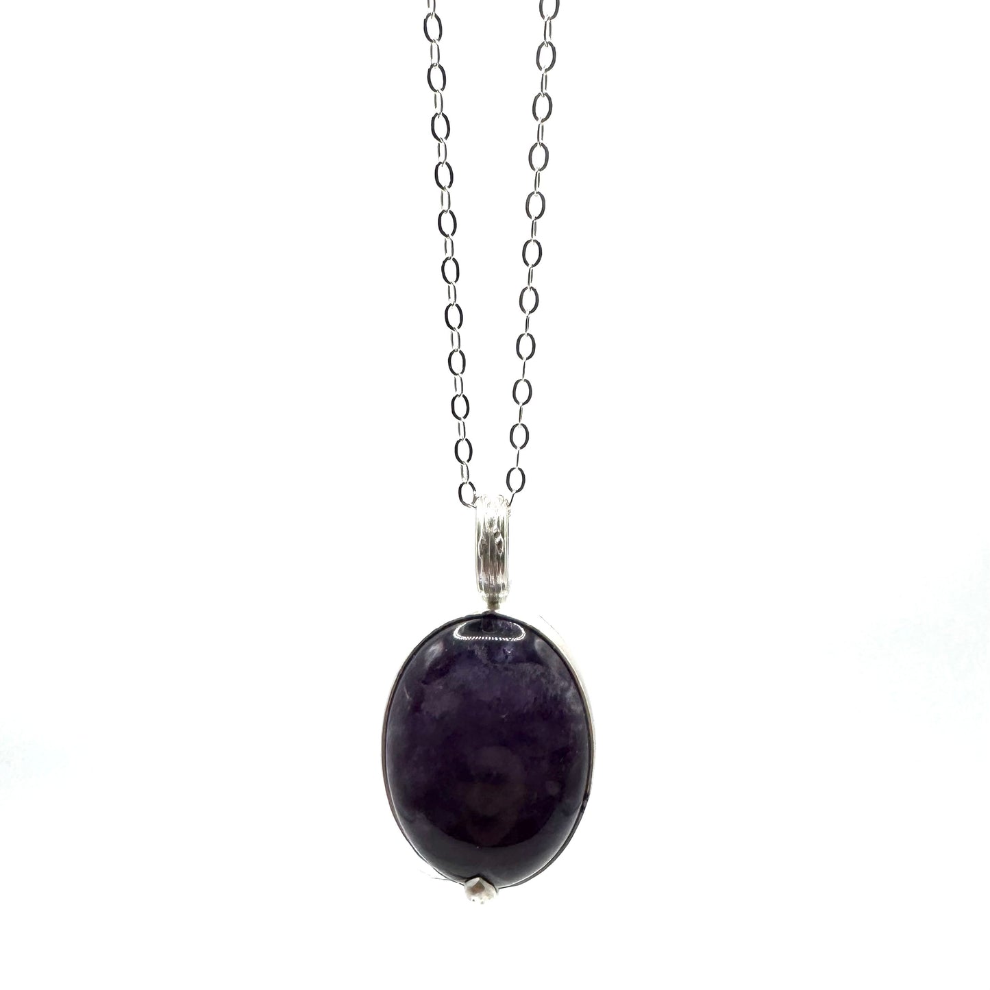 Amulet of Veiled Divinity in Sterling and Amethyst