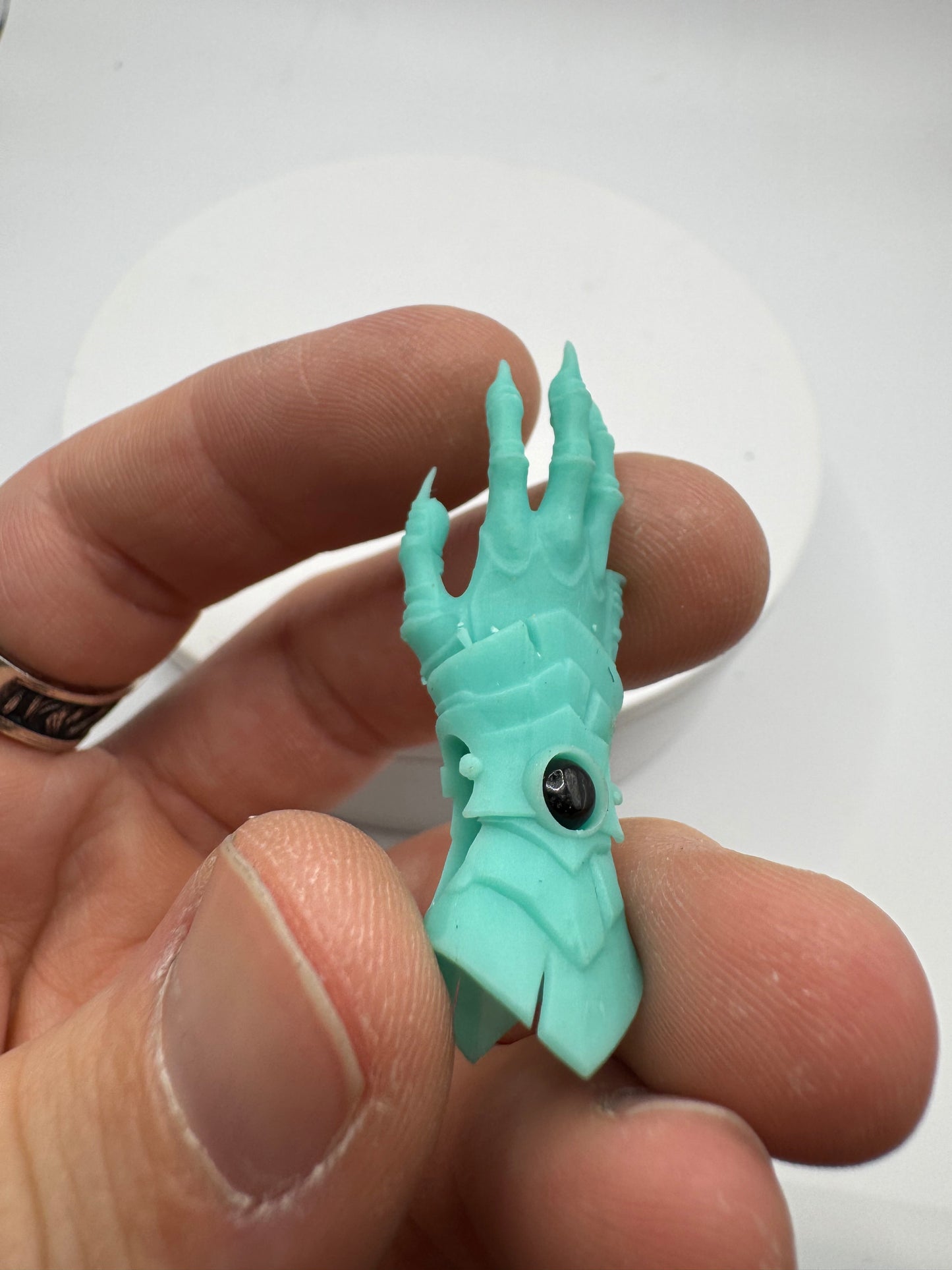 TO BE CAST -  Abaddon Smaller Pendant In sterling Silver And Fluorite And Black Onyx