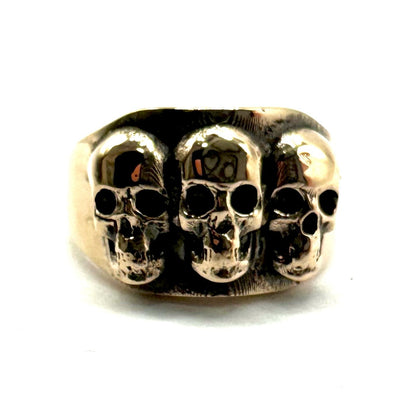 No Evil Skull Ring in Bronze