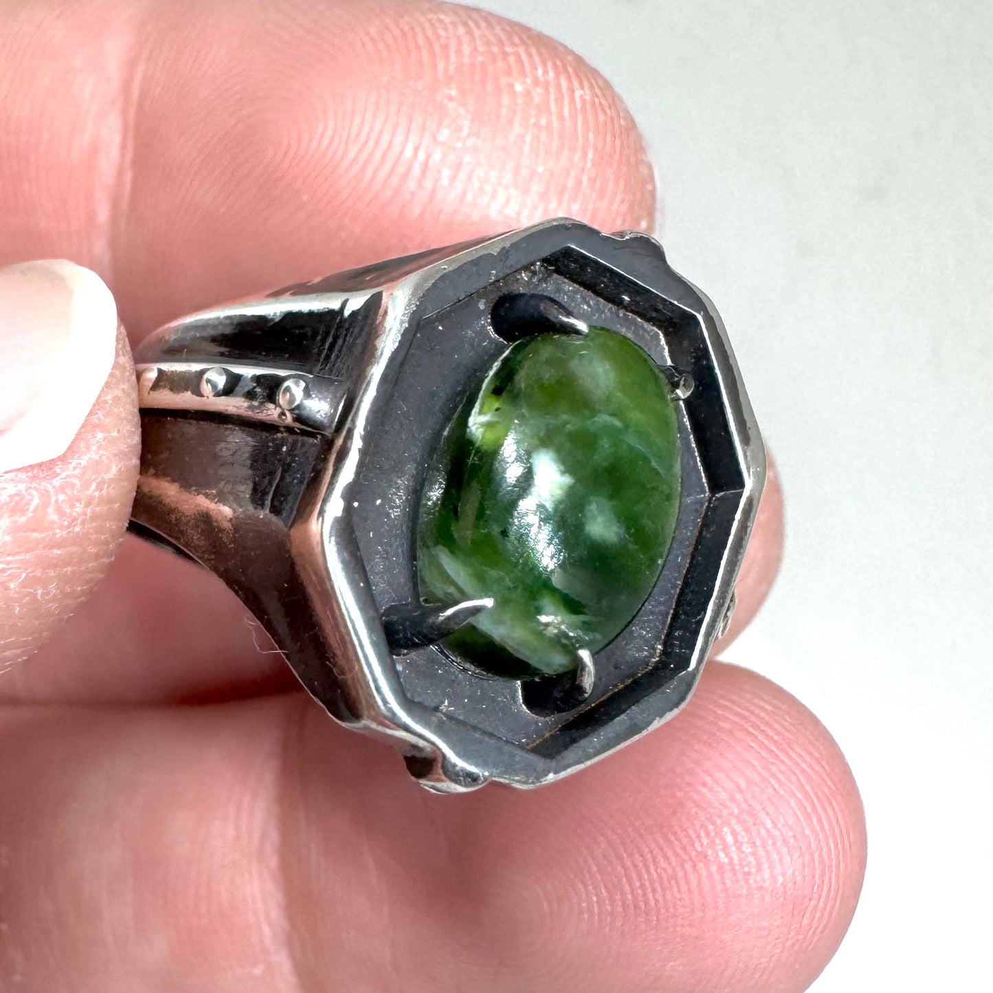 Ring of the Voidmage Set with Chrome Chalcedony Ring in Sterling Silver