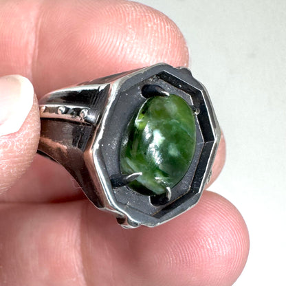 Ring of the Voidmage Set with Chrome Chalcedony Ring in Sterling Silver