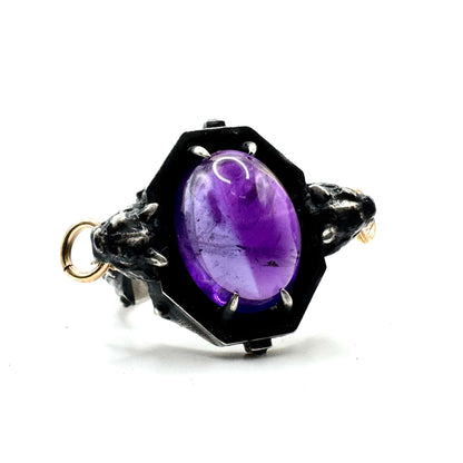 The Sentinel Ring With Amethyst In Sterling SIlver