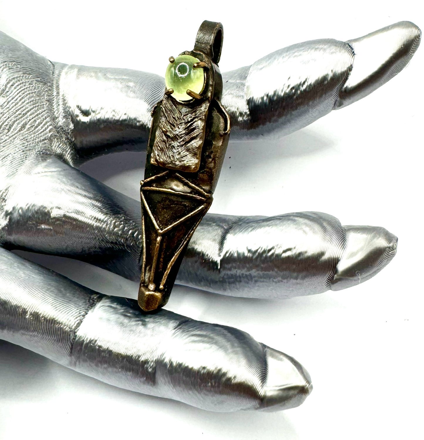 Ushabti Bronze Prehnite Talisman