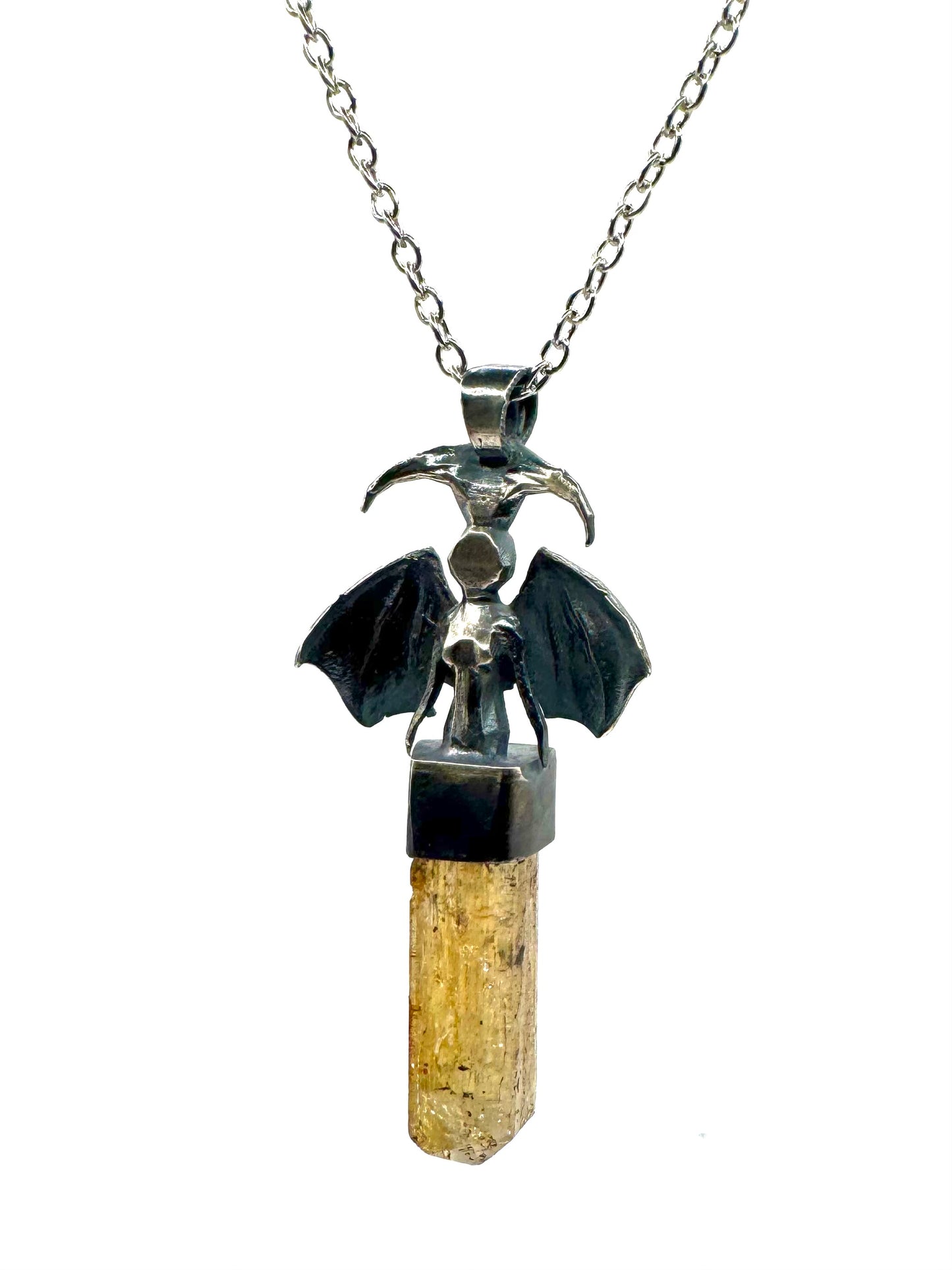 Lilith’s Sword Imperial Topaz Necklace in Sterling Silver
