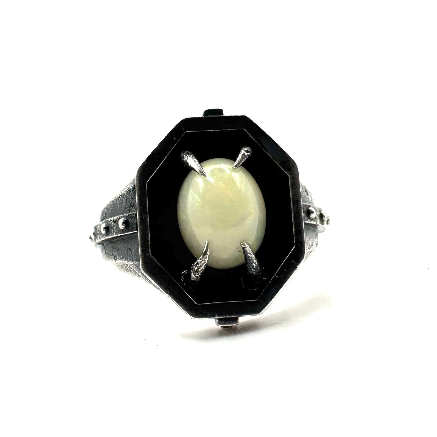 Citadel Ring With Opal in Sterling Silver