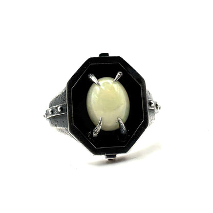 Citadel Ring With Opal in Sterling Silver