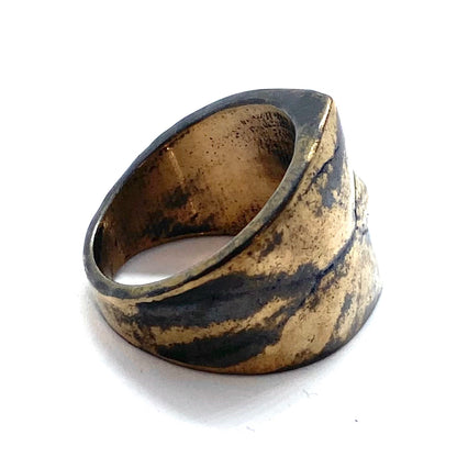 Introspection Bronze Brutalist Ring