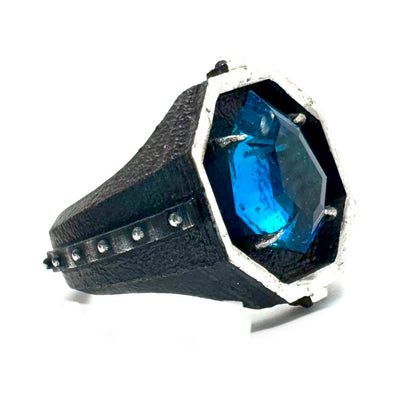 Citadel Ring With Blue Bridewell in Sterling Silver