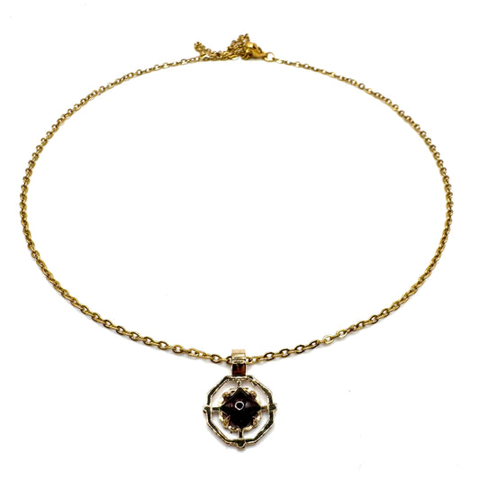 Sanctum Pendant In Garnet And Bronze