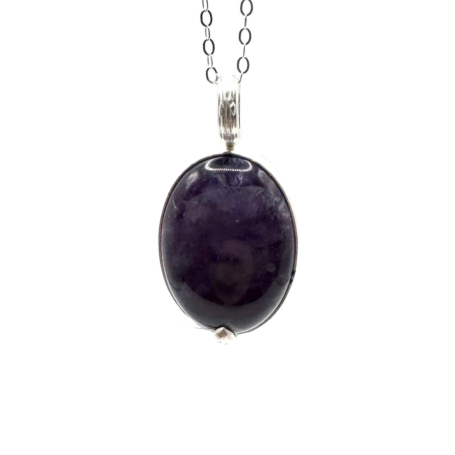 Amulet of Veiled Divinity in Sterling and Amethyst