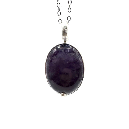 Amulet of Veiled Divinity in Sterling and Amethyst