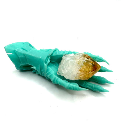 TO BE CAST -  Abaddon Pendant In sterling Silver and Citrine And Green Onyx