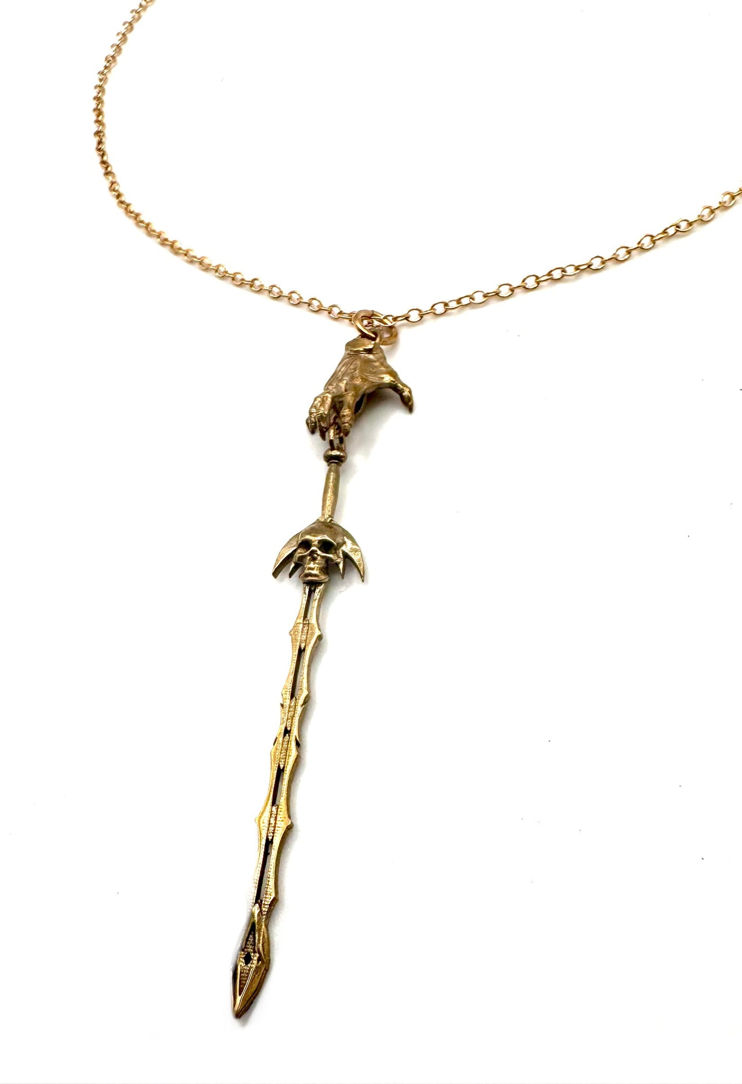 Hand Of Destiny Necklace In Bronze