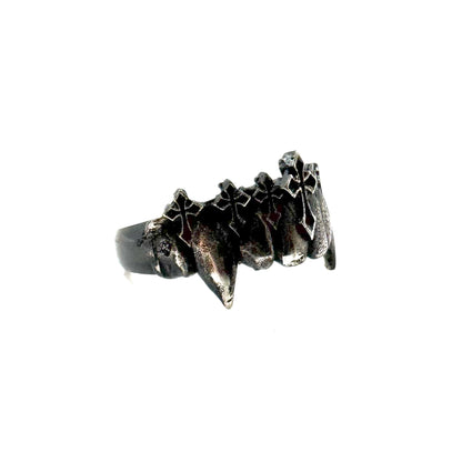 Vampire Fang Ring in Sterling Silver