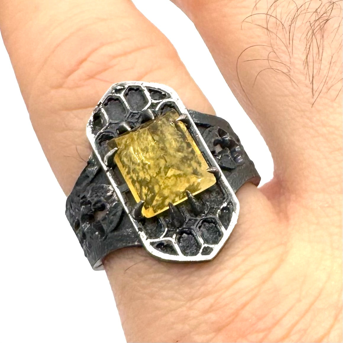 The Oracle Ring With Citrine in Sterling Silver