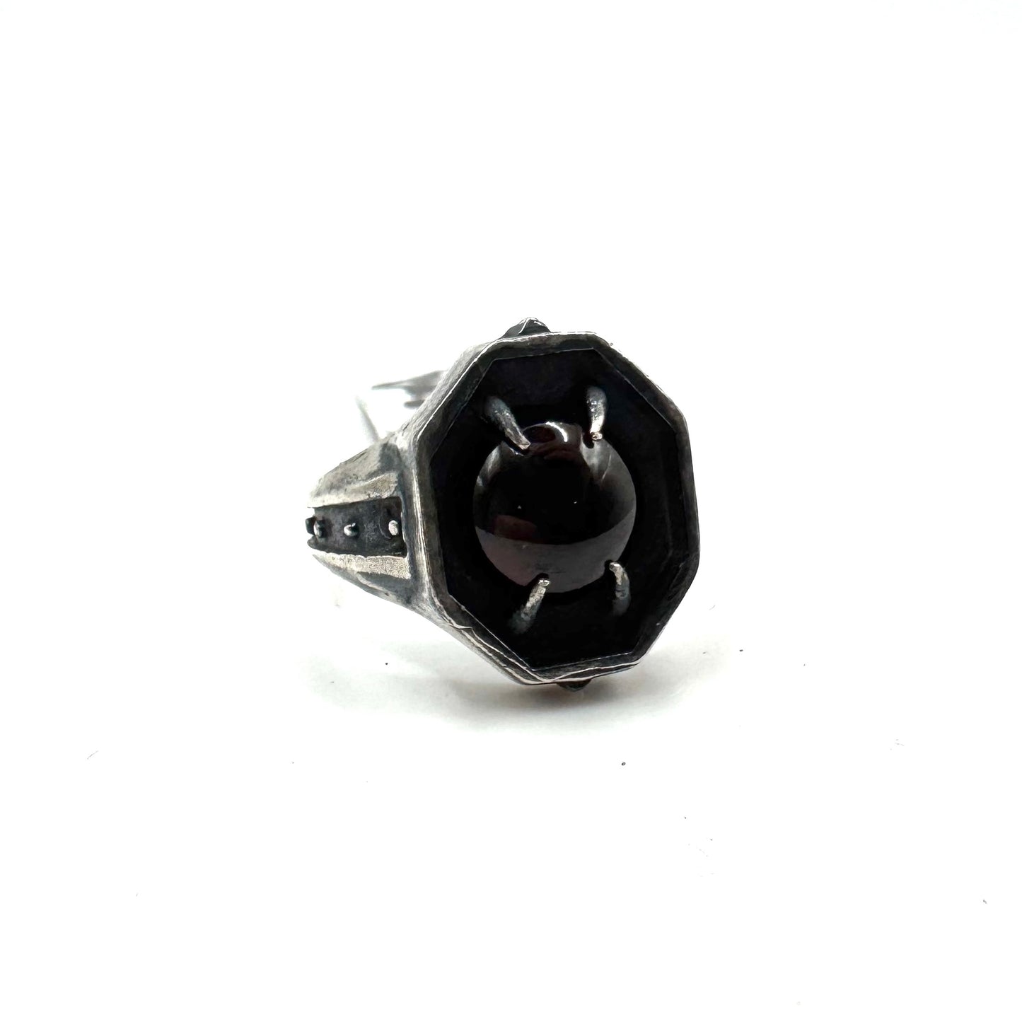 Sanctum Ring With Garnet in Sterling Silver