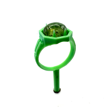 TO BE CAST - Sanctum Signet Ring With Prehnite In sterling Silver