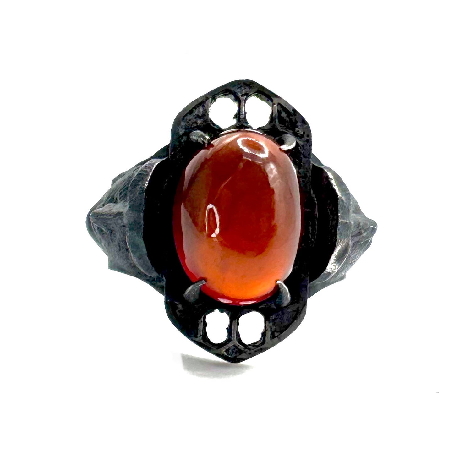 Ring of the Veil in Sterling Silver With Garnets