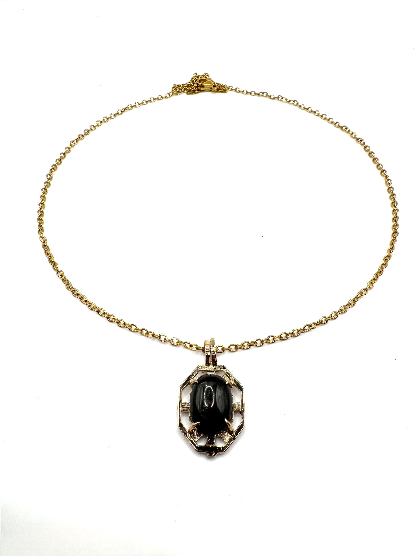 Sanctum Pendant In Black Star Diopside And Bronze