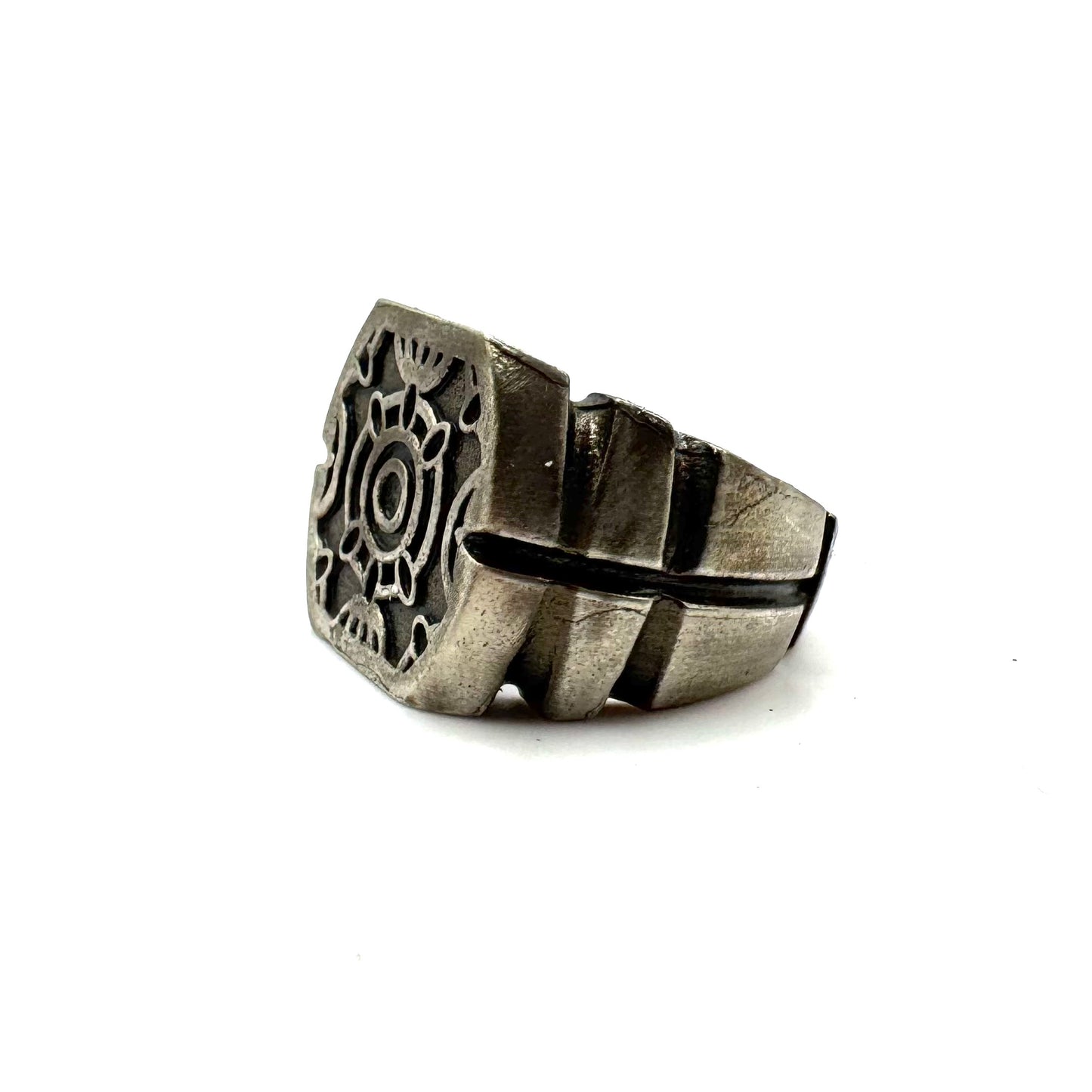 Bharat Ring in White Bronze