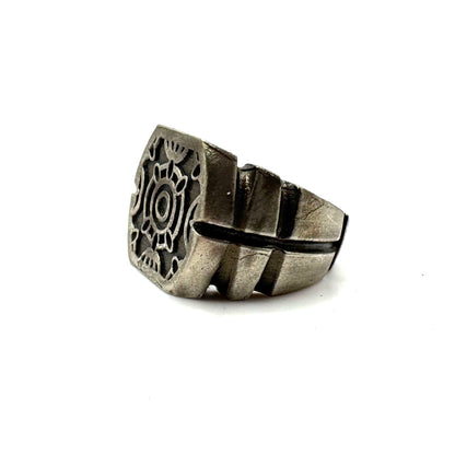 Bharat Ring in White Bronze