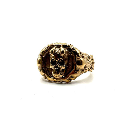 Lurking Lich Skull Ring Skull Ring Bronze