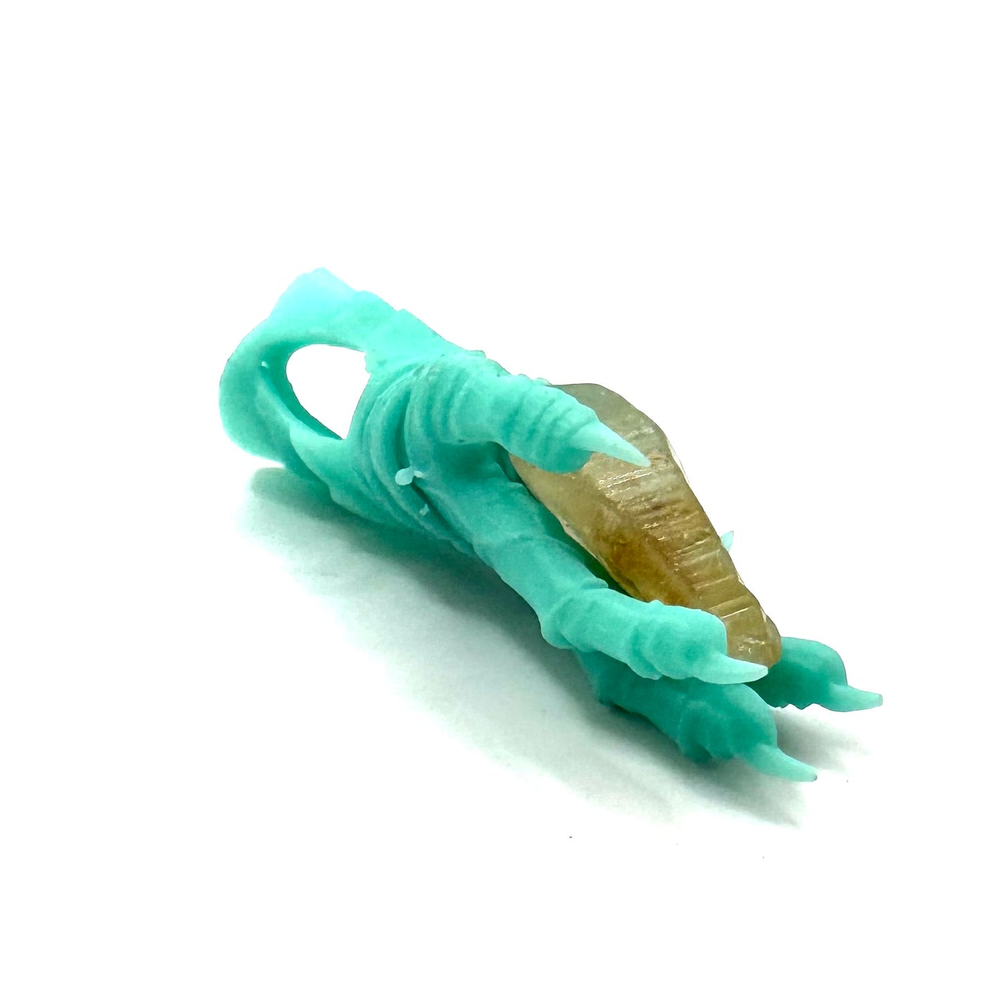 TO BE CAST -  Abaddon Smaller Pendant In sterling Silver And Yellow Sapphire And Black Onyx