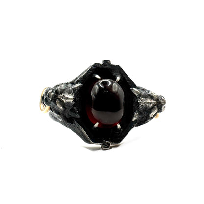 Garnet Sanctum Ring in Sterling Silver