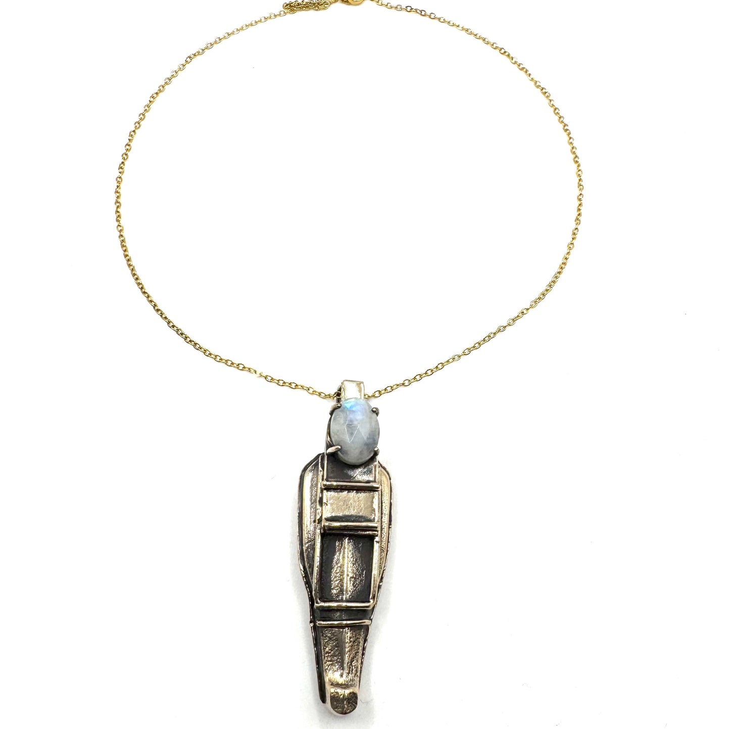 Ushabti Bronze Moonstone Talisman