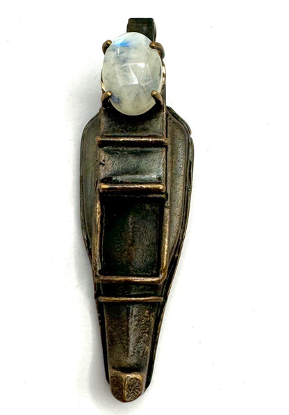 Ushabti Bronze Moonstone Talisman