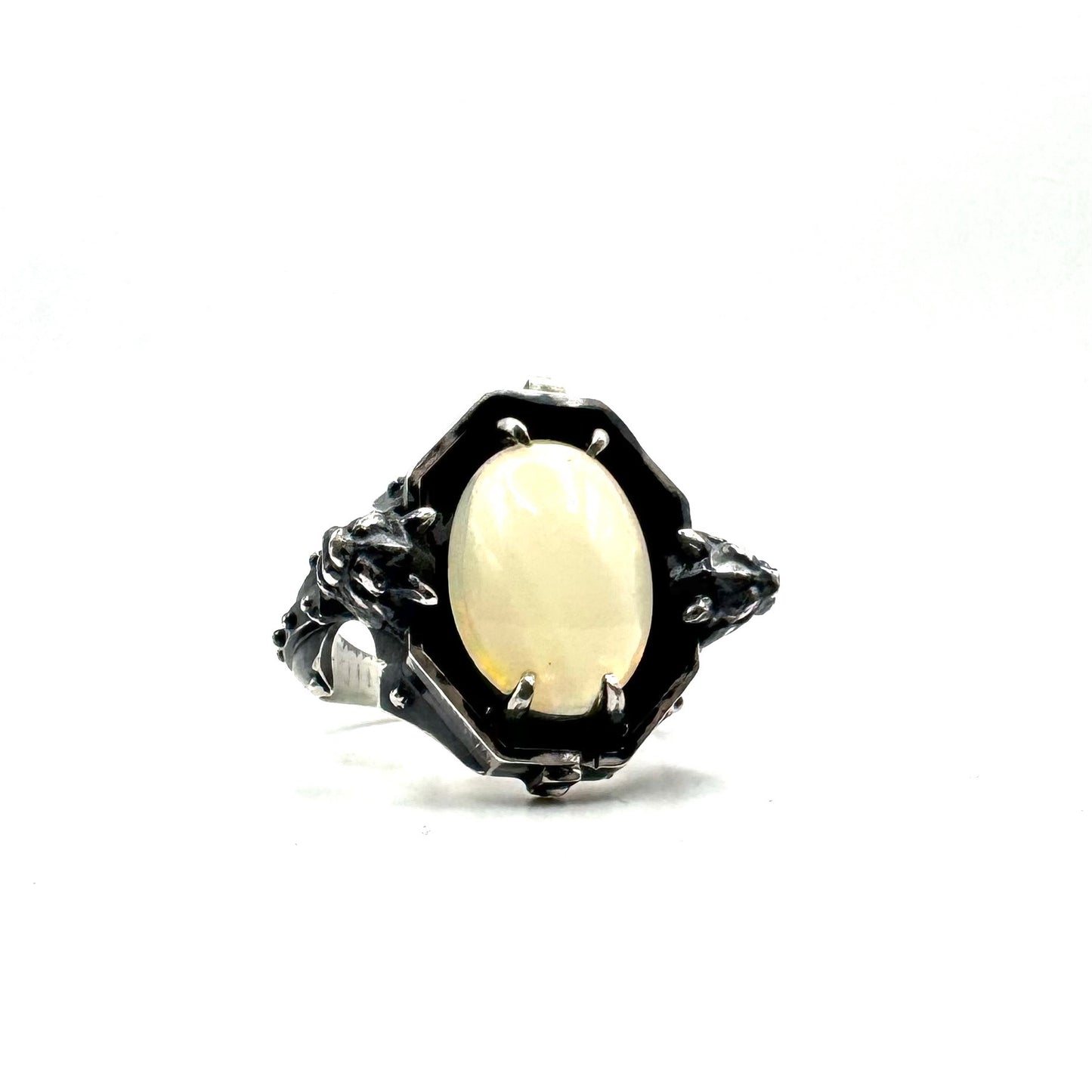 Opal Gargoyle Sanctum Ring In sterling silver
