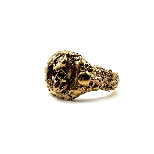 Lurking Lich Skull Ring Skull Ring Bronze
