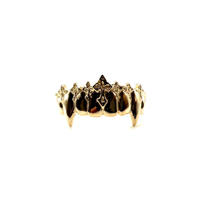 Vampire Fang Ring in 14k Gold