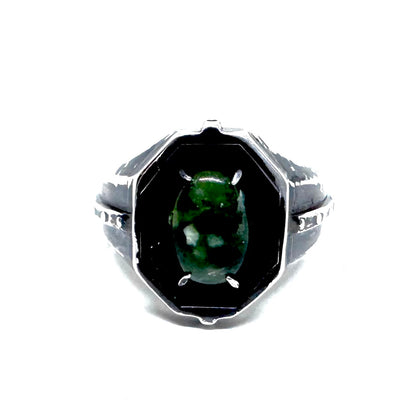 Ring of the Voidmage Set with Chrome Chalcedony Ring in Sterling Silver